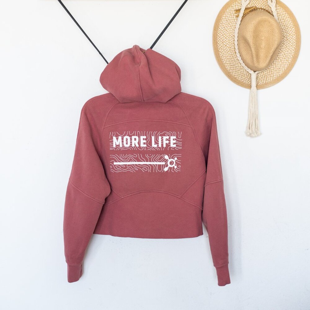 Lululemon x Orangetheory OTF // Rose Pink Zip-Up Hoodie - Thumbhole Cuffs - XS/S